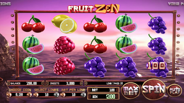 Игровой интерфейс Fruit Zen 10